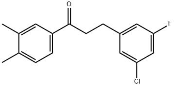 3-(3-CHLORO-5-FLUOROPHENYL)-3',4'-DIMETHYLPROPIOPHENONE 结构式