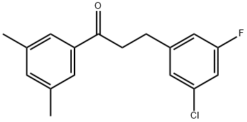 3-(3-CHLORO-5-FLUOROPHENYL)-3',5'-DIMETHYLPROPIOPHENONE 结构式