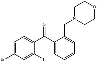 4-BROMO-2-FLUORO-2'-MORPHOLINOMETHYL BENZOPHENONE 结构式