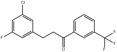 3-(3-CHLORO-5-FLUOROPHENYL)-3'-TRIFLUOROMETHYLPROPIOPHENONE 结构式