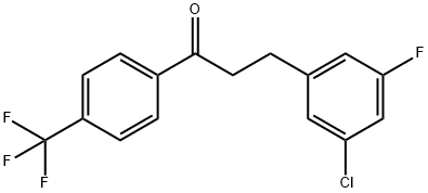 3-(3-CHLORO-5-FLUOROPHENYL)-4'-TRIFLUOROMETHYLPROPIOPHENONE 结构式