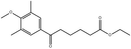 ETHYL 6-(3,5-DIMETHYL-4-METHOXYPHENYL)-6-OXOHEXANOATE 结构式