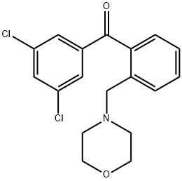 3',5'-DICHLORO-2-MORPHOLINOMETHYL BENZOPHENONE 结构式