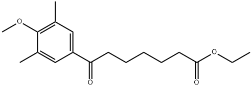 ETHYL 7-(3,5-DIMETHYL-4-METHOXYPHENYL)-7-OXOHEPTANOATE 结构式