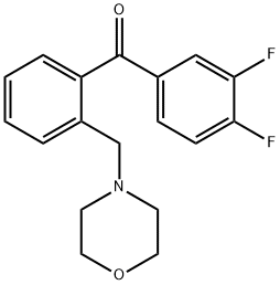 (3,4-二氟苯基)(2-(吗啉甲基)苯基)甲酮 结构式