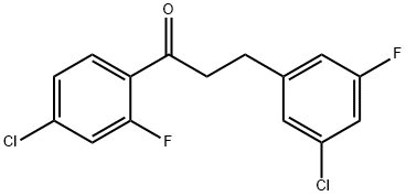 4'-CHLORO-3-(3-CHLORO-5-FLUOROPHENYL)-2'-FLUOROPROPIOPHENONE 结构式