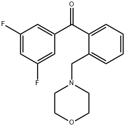 (3,5-二氟苯基)(2-(吗啉甲基)苯基)甲酮 结构式