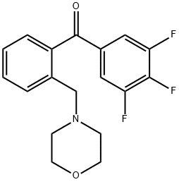(2-(吗啉甲基)苯基)(3,4,5-三氟苯基)甲酮 结构式