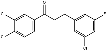 3-(3-CHLORO-5-FLUOROPHENYL)-3',4'-DICHLOROPROPIOPHENONE 结构式