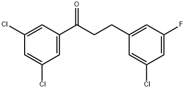3-(3-CHLORO-5-FLUOROPHENYL)-3',5'-DICHLOROPROPIOPHENONE 结构式