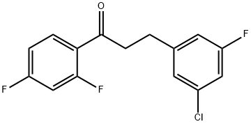 3-(3-CHLORO-5-FLUOROPHENYL)-2',4'-DIFLUOROPROPIOPHENONE 结构式