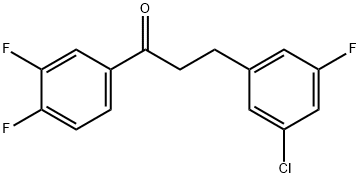 3-(3-CHLORO-5-FLUOROPHENYL)-3',4'-DIFLUOROPROPIOPHENONE 结构式