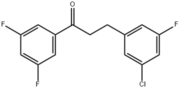 3-(3-CHLORO-5-FLUOROPHENYL)-3',5'-DIFLUOROPROPIOPHENONE 结构式