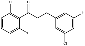 3-(3-CHLORO-5-FLUOROPHENYL)-2',6'-DICHLOROPROPIOPHENONE 结构式