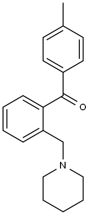 (2-(哌啶-1-基甲基)苯基)(对甲苯基)甲酮 结构式