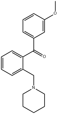 3'-METHOXY-2-PIPERIDINOMETHYL BENZOPHENONE 结构式