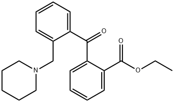 2-(2-(哌啶-1-基甲基)苯甲酰基)苯甲酸乙酯 结构式