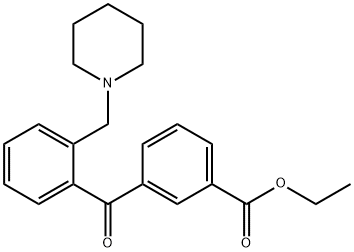 3'-CARBOETHOXY-2-PIPERIDINOMETHYL BENZOPHENONE 结构式