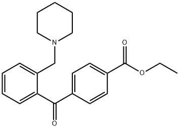 4'-CARBOETHOXY-2-PIPERIDINOMETHYL BENZOPHENONE 结构式