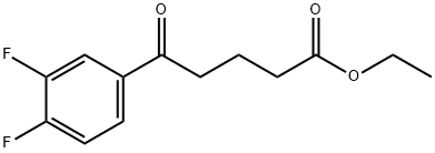 ETHYL 5-(3,4-DIFLUOROPHENYL)-5-OXOVALERATE 结构式