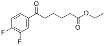 ETHYL 6-(3,4-DIFLUOROPHENYL)-6-OXOHEXANOATE 结构式