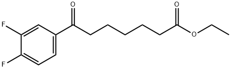 ETHYL 7-(3,4-DIFLUOROPHENYL)-7-OXOHEPTANOATE 结构式