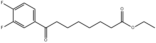 ETHYL 8-(3,4-DIFLUOROPHENYL)-8-OXOOCTANOATE 结构式