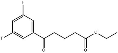 ETHYL 5-(3,5-DIFLUOROPHENYL)-5-OXOVALERATE 结构式