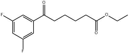 ETHYL 6-(3,5-DIFLUOROPHENYL)-6-OXOHEXANOATE 结构式