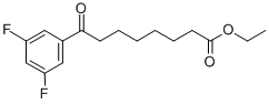 ETHYL 8-(3,5-DIFLUOROPHENYL)-8-OXOOCTANOATE 结构式