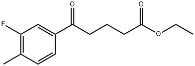 ETHYL 5-(3-FLUORO-4-METHYLPHENYL)-5-OXOVALERATE 结构式