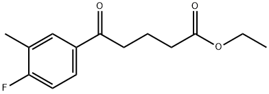 ETHYL 5-(4-FLUORO-3-METHYLPHENYL)-5-OXOVALERATE 结构式