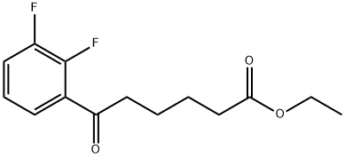 ETHYL 6-(2,3-DIFLUOROPHENYL)-6-OXOHEXANOATE 结构式