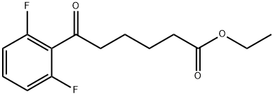 ETHYL 6-(2,6-DIFLUOROPHENYL)-6-OXOHEXANOATE 结构式