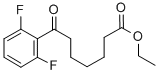 ETHYL 7-(2,6-DIFLUOROPHENYL)-7-OXOHEPTANOATE 结构式