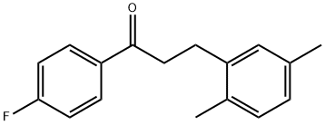 3-(2,5-DIMETHYLPHENYL)-4'-FLUOROPROPIOPHENONE 结构式