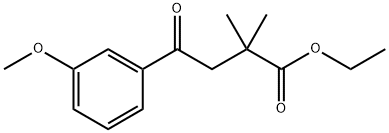 ETHYL 2,2-DIMETHYL-4-(3-METHOXYPHENYL)-4-OXOBUTYRATE 结构式