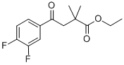4-(3,4-二氟苯基)-2,2-二甲基-4-氧代丁酸乙酯 结构式