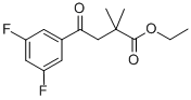 4-(3,5-二氟苯基)-2,2-二甲基-4-氧代丁酸乙酯 结构式