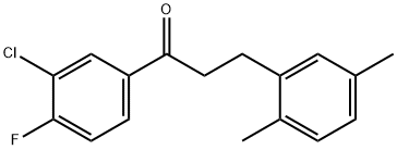 3'-CHLORO-3-(2,5-DIMETHYLPHENYL)-4'-FLUOROPROPIOPHENONE 结构式