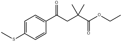 2,2-二甲基-4-(4-(甲硫基)苯基)-4-氧代丁酸乙酯 结构式