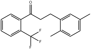 3-(2,5-二甲基苯基)-1-(2-(三氟甲基)苯基)丙-1-酮 结构式
