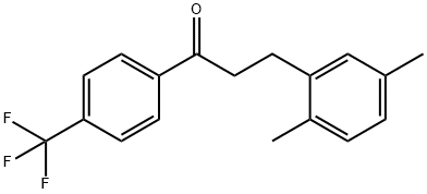 3-(2,5-DIMETHYLPHENYL)-4'-TRIFLUOROMETHYLPROPIOPHENONE 结构式