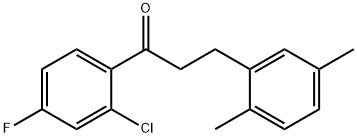 2'-CHLORO-3-(2,5-DIMETHYLPHENYL)-4'-FLUOROPROPIOPHENONE 结构式