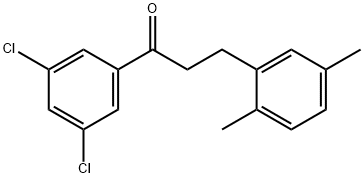 3',5'-DICHLORO-3-(2,5-DIMETHYLPHENYL)PROPIOPHENONE 结构式