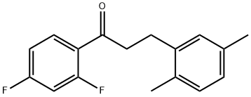 2',4'-DIFLUORO-3-(2,5-DIMETHYLPHENYL)PROPIOPHENONE 结构式