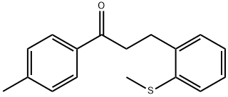 4'-METHYL-3-(2-THIOMETHYLPHENYL)PROPIOPHENONE 结构式