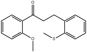 2'-METHOXY-3-(2-THIOMETHYLPHENYL)PROPIOPHENONE 结构式