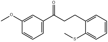 3'-METHOXY-3-(2-THIOMETHYLPHENYL)PROPIOPHENONE 结构式