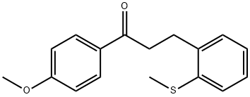 4'-METHOXY-3-(2-THIOMETHYLPHENYL)PROPIOPHENONE 结构式